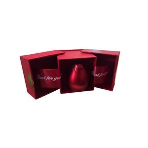 Red Jewelry Gift Box w/ Rose Bud For Ring Jewelry Valentines Birthday Mothers Da